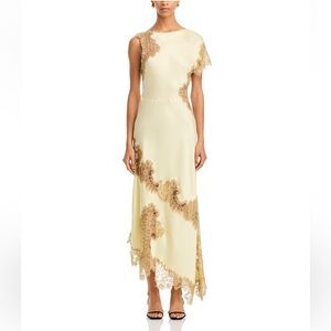 A.L.C. Alessia Dress in light canary/beige